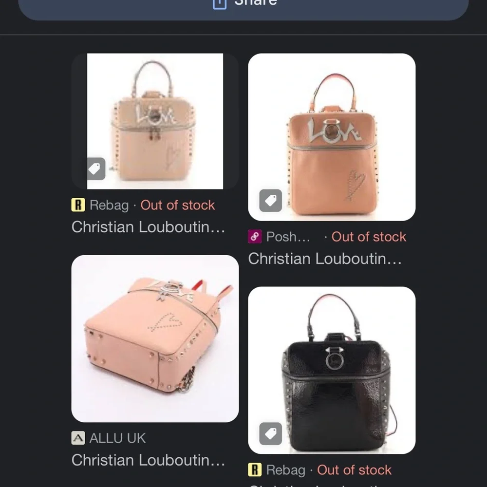 Christian Louboutin Pink Rubylou Love Leather Backpack